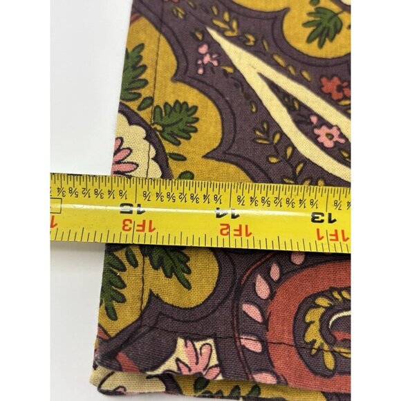 April Cornell Set Of Four Paisley Eggplant Red Square Cloth Cotton Napkins - Picture 7 of 10